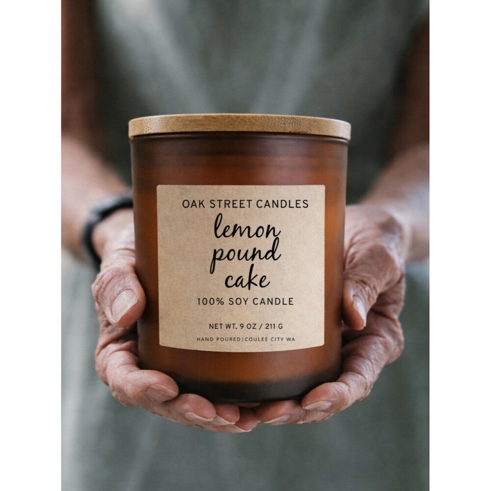 Oak Street Candles Lemon Pound Cake Soy Candle 9 Oz